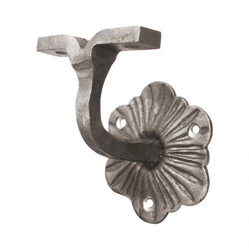 Forged Floral Hand Rail Bracket, 4-5/16" H